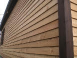 Bauverlauf an einer Holzfassade